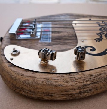 Skull Bass handmade-guitars-Skull bass4